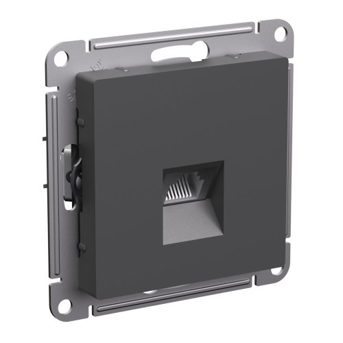 Розетка компьютерная без рамки Systeme Electric AtlasDesign 1-м. RJ45 5e базальт фото Розетка компьютерная без рамки Systeme Electric AtlasDesign 1-м. RJ45 5e базальт картинка